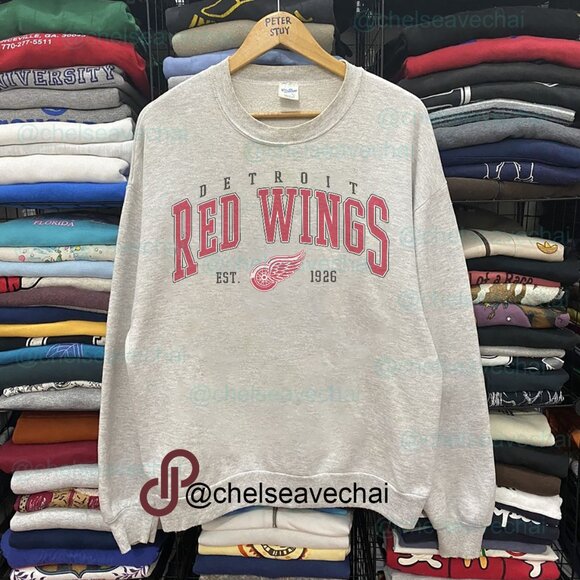 Vintage Detroit Red Wings NHL Sweatshirt, Detroit Red Wings Hockey Shirt Tee - Picture 1 of 2